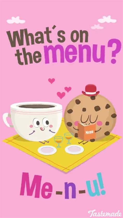 See more ideas about chocolate puns, puns, cute puns. What's on the menu? Me-n-u! | Juegos de palabras ...