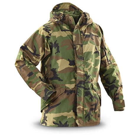 Used Us Mil Issue Gore Tex® Jacket Woodland Camo 293294
