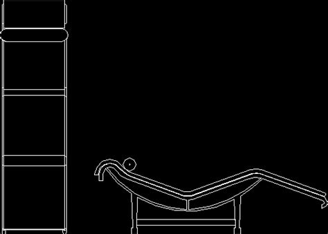 Chaise Long Couch Le Corbusier Dwg Block For Autocad