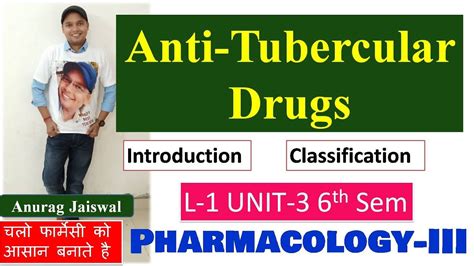 Anti Tubercular Drugs Introduction And Classification L 1 Unit 3