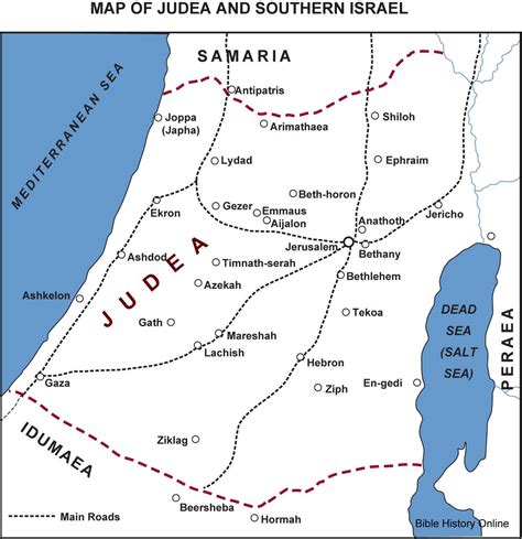 Ancient Judea Map Map Of Judea During Jesus Time Israel