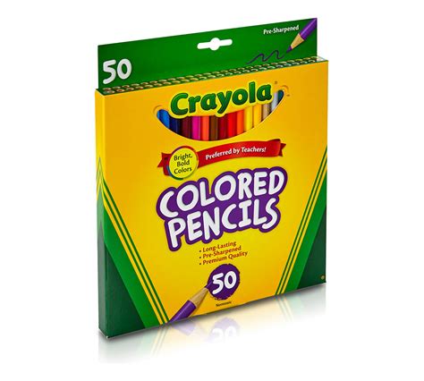 50 Ct Colored Pencils Long Crayola