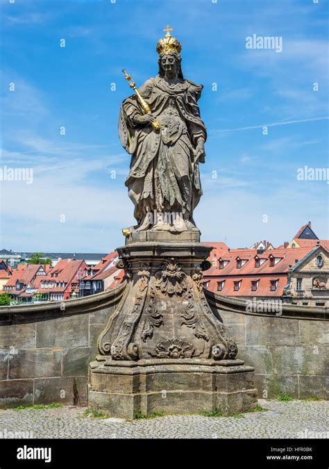 Statue Of Saint Cunigunde Of Luxembourg As Holy Roman Empress Stands