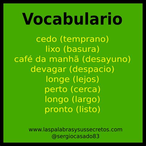 Las Palabras Y Sus Secretos Palabras Clave Para Aprender Portugués