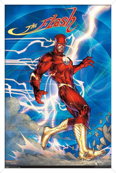 Dc Comics The Flash Jim Lee Wall Poster 22375 X 34 Framed