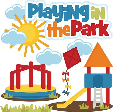 Playing In The Park Svg Files Playground Svg File Kite Svg File Merry