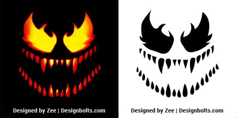 5 Scary Halloween Pumpkin Carving Stencils Ideas