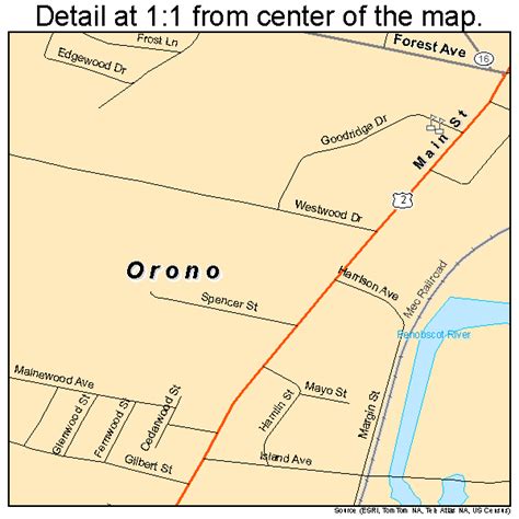 Orono Maine Street Map 2355575