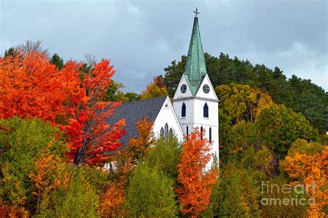 Vermont Church In Autumn Photograph By Catherine Sherman Pixels