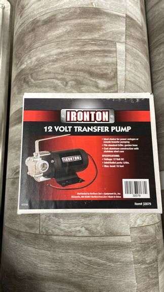 Ironton 12 Volt Transfer Pump Metzger Property Services Llc