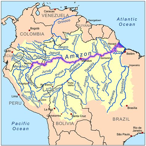 Online Maps Amazon River Map
