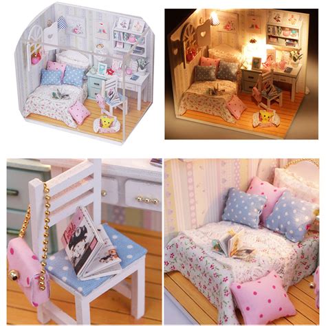 You don't have to be a pro to create a fantastic dollhouse, you just need to know where the source the best furniture and how to make the ones you can afford to buy. DIY Wood Dollhouse Miniature With LED Furniture Cover Doll ...