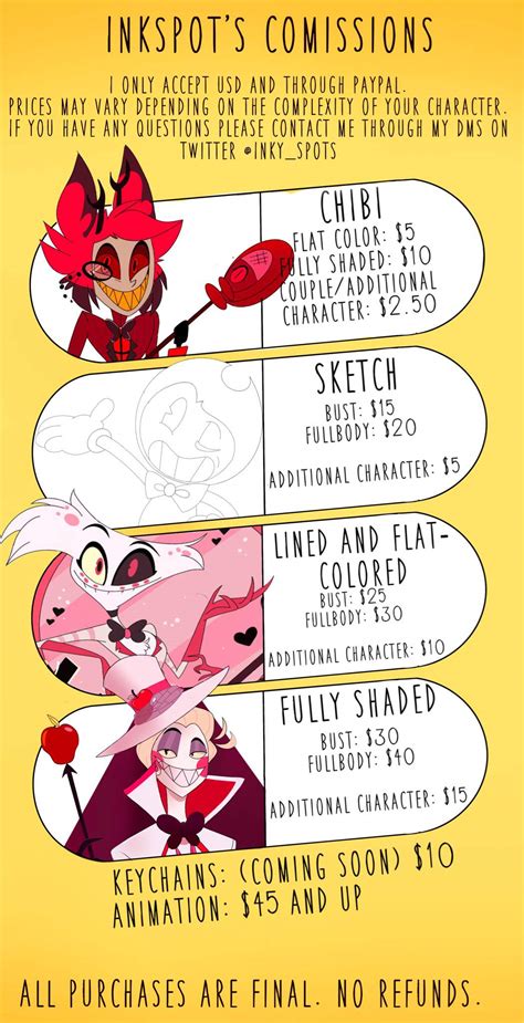 Commissions Are Open Hazbin Hotel Official Amino