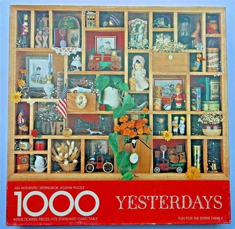 Jigsaw Puzzle 1000 Pc Yesterdays Springbok 1977 Antique Collectibles