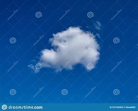 One Fluffy Cloud In The Blue Sky Stock Image Image Of Blue Cloud