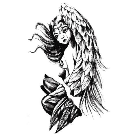 Yeeech Temporary Tattoos Sticker For Women Men Fake Weeping Angel