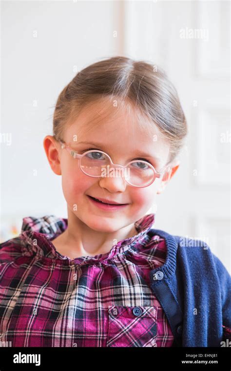 Girl Wearing Glasses Hi Res Stock Photography And Images Alamy