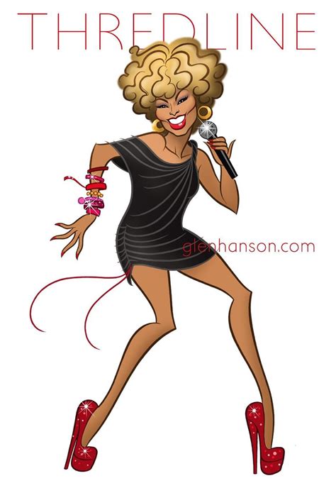 Tina Turner By Glen Hanson Caricature Celebrity Drawings Funny