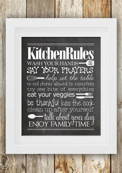 Kitchen Rules {free printable} - How to Nest for Less™