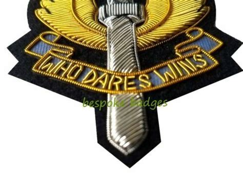 Sas Special Air Service Who Dares Wins Military Blazer Badge Wire