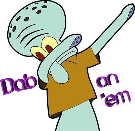 Dabbing Squidward Stickers By Toptrenddesigns Redbubble