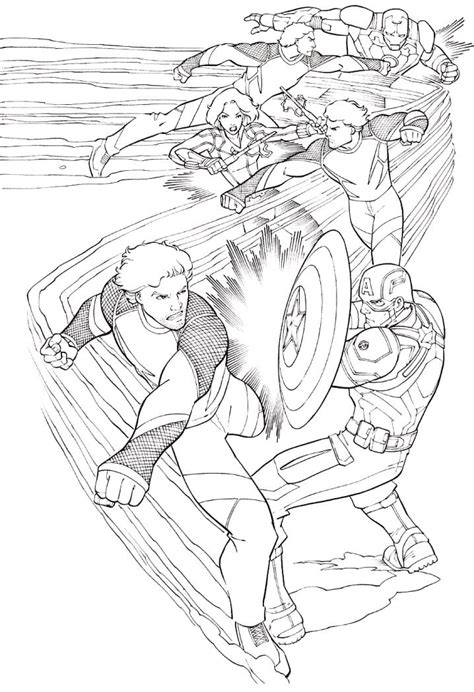 Avengers Poster Coloring Page Free Printable Coloring Pages For Kids
