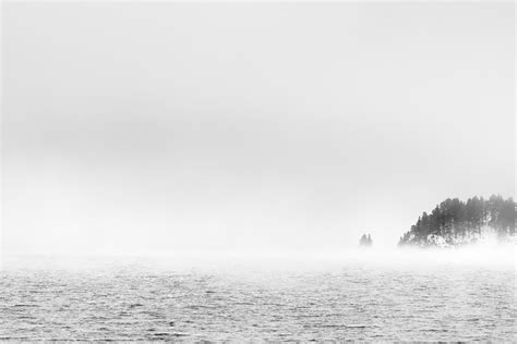 Misty Morning A Foggy Lake Landscape In Black And White Nio Photography