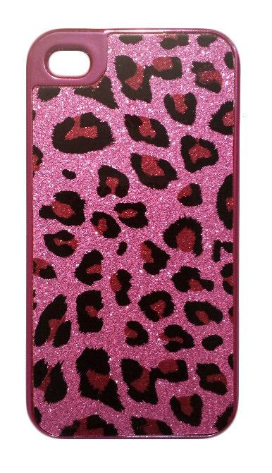 Iphone 4 And 4s Pink Cheetah Print Glitter Slim Protective Case Ambro