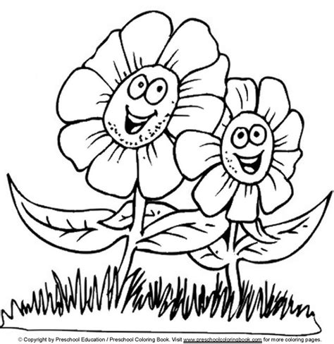 80 printable spring coloring pages for kids. www.preschoolcoloringbook.com / Spring Coloring Page