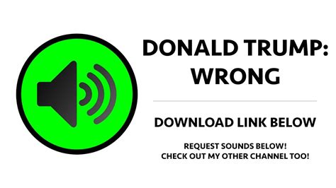 Donald Trump Wrong Sound Effect Youtube