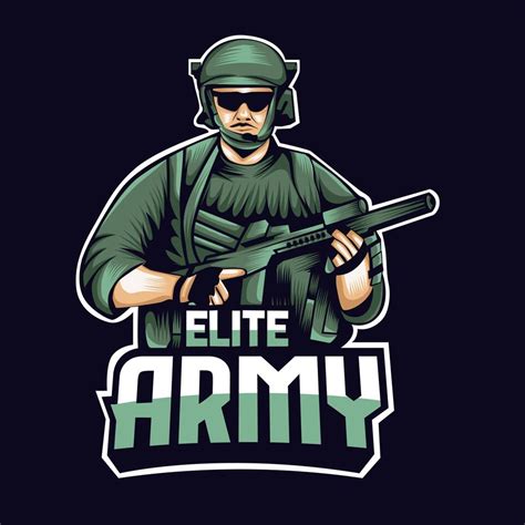 Sniper Elite Army Mascot Logo Template Easy To Edit And Customize