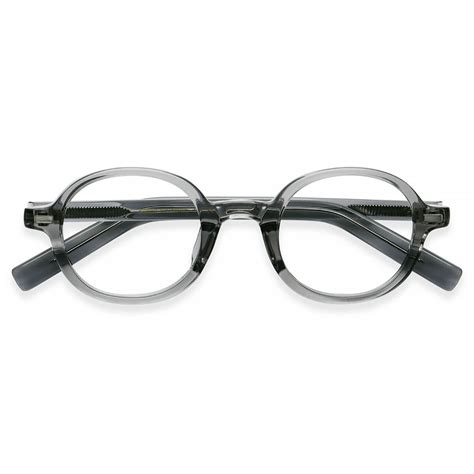 K9002 Oval Gray Eyeglasses Frames Leoptique