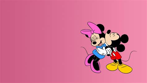 Minnie Mouse And Mickey Mouse With Pink Background Hd Minnie Mouse