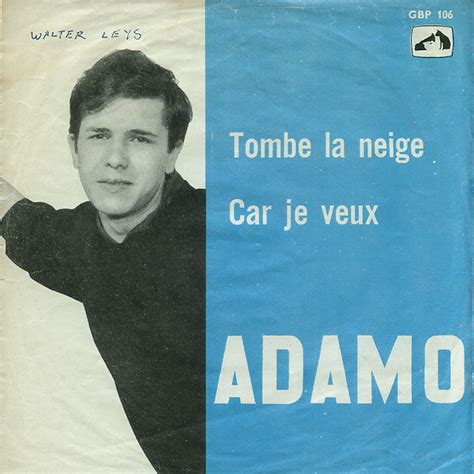 Adamo Tombe La Neige 1963 Vinyl Discogs