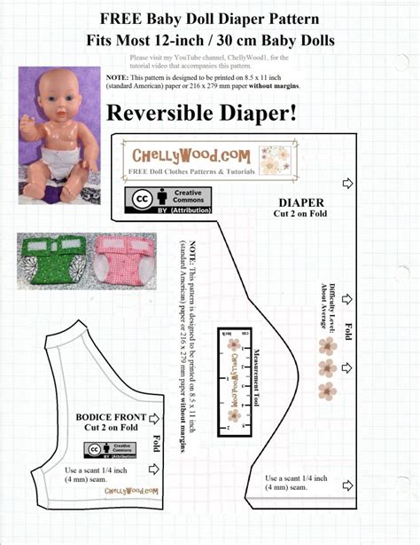 Free Printable Pdfpatterns For Sewing A Dress And Diaper