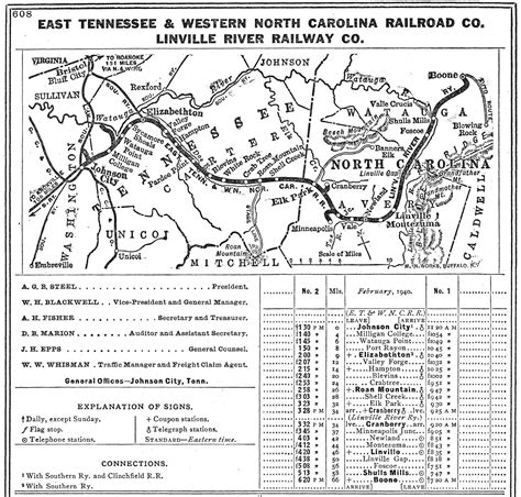 An Official 1940 System Map Of The East Tennessee And Western North
