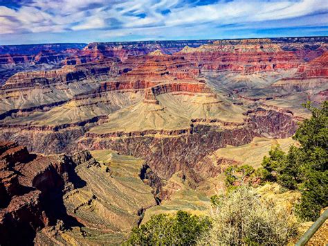 A Beautiful Day At Grand Canyon National Park Along The South Rim Oc