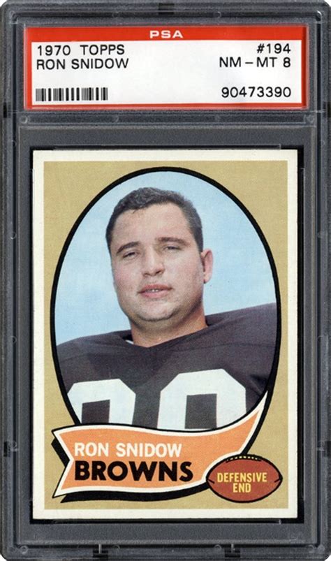 Auction Prices Realized Football Cards 1970 Topps Ron Snidow