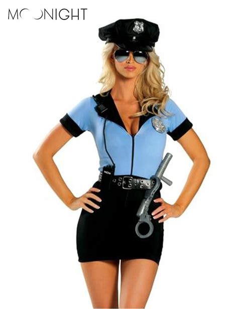 Moonight New Police Fancy Halloween Costume Sexy Cop Outfit Woman