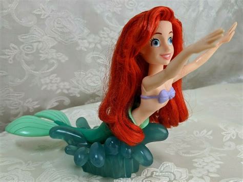 Disney The Little Mermaid Ariel On Splash Wave Water Pedestal Stand By Applause Applause