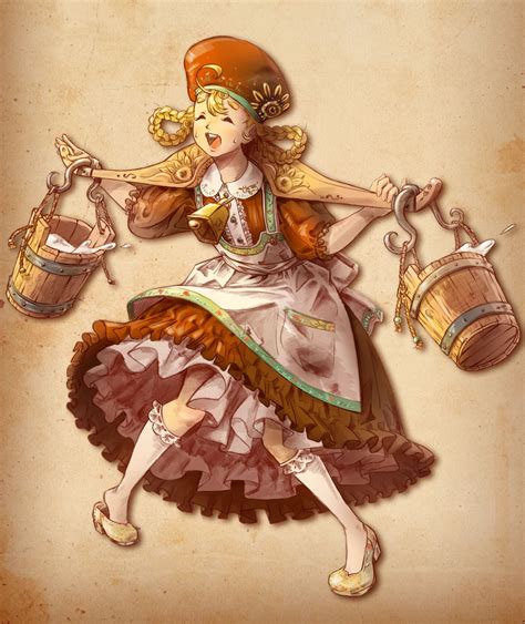 Artstation Milk Maid Character Illustration