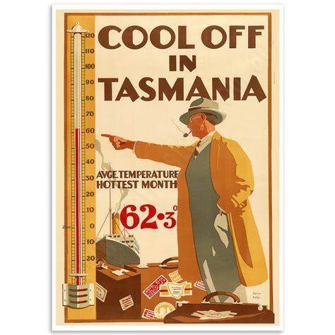 cool off in tasmania vintage travel poster just posters