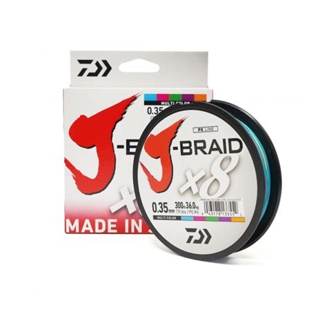 Плетено влакно Daiwa J BRAID X8 MULTICOLOUR мултиколор 300m за 49