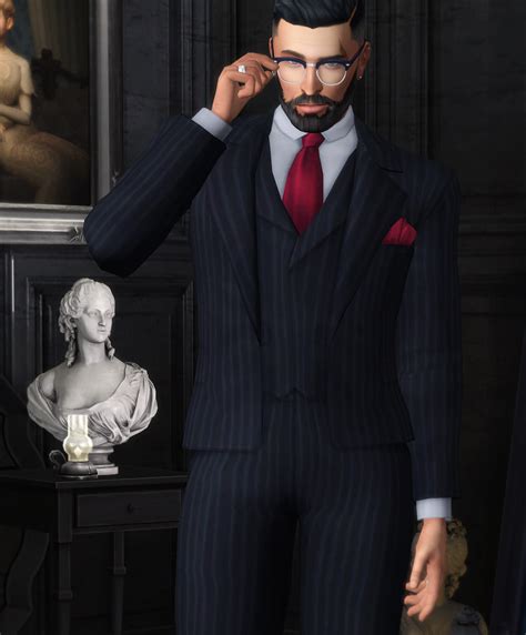 Suit With Stripe Victoria Suit Set Male The Sims 4 Create A Sim