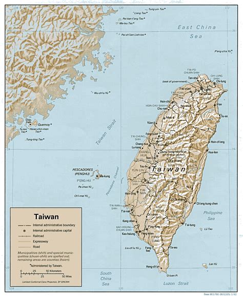 Taiwan Geographical Maps Of Taiwan