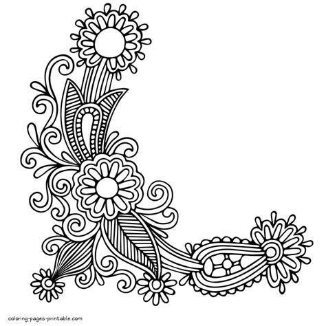 Flower Pattern Coloring Sheet Coloring Pages Printablecom