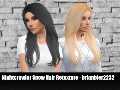 Simple Retexture Of Nightcrawler Snow Hair Found In Tsr Category Sims
