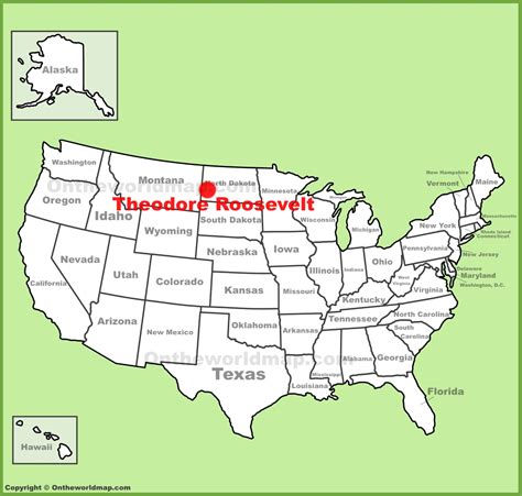 Theodore Roosevelt National Park Map Verjaardag Vrouw 2020