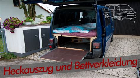 Wir haben 15mm pappelsperrholz und eine 19mm tischlerplatte ducato is fiat professional s camper base. Heckauszug und Sidepannels unterm Bett | VW T4 ...