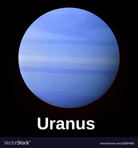 Uranus Planet Icon Realistic Style Royalty Free Vector Image